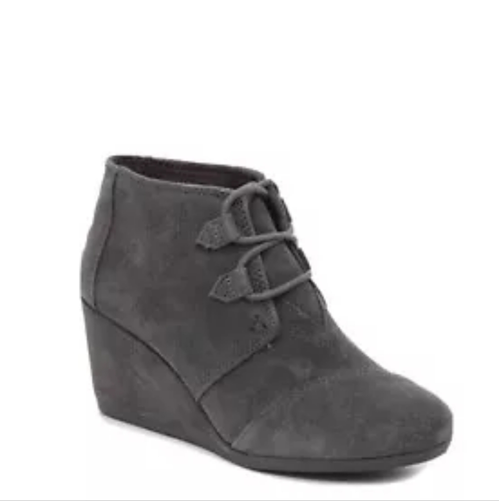TOMS Kala Wedge Bootie - Gray - Size 9 - Never Worn